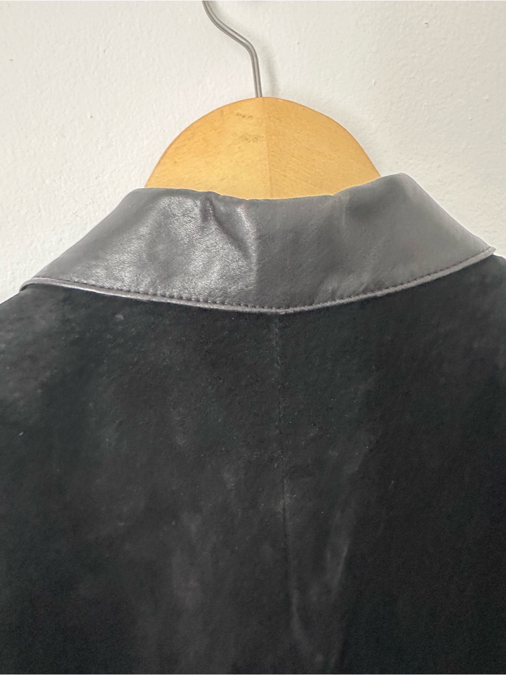 Vintage Danier Leather Jacket Double Breasted Suede 90s Preppy Shoulder Pads - Picture 13 of 15